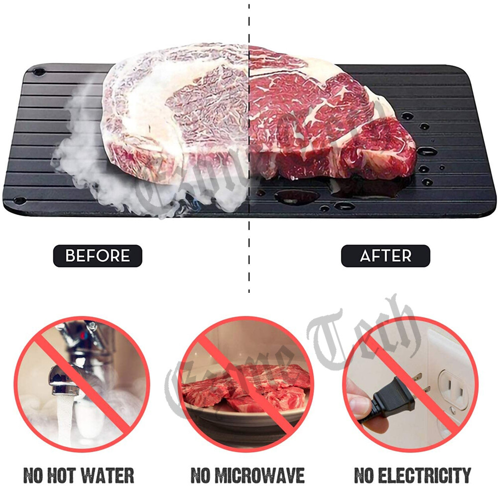 Fast Defrosting Tray Rapid Thawing Board Safe Defrost Meat Frozen Food Plate US