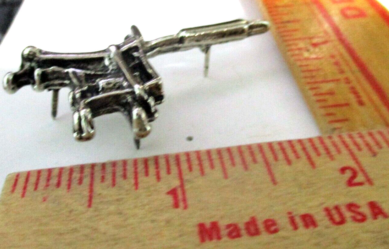 Tattoo gun pin vintage collectible old pinback jewelry "Body Art" memorabilia