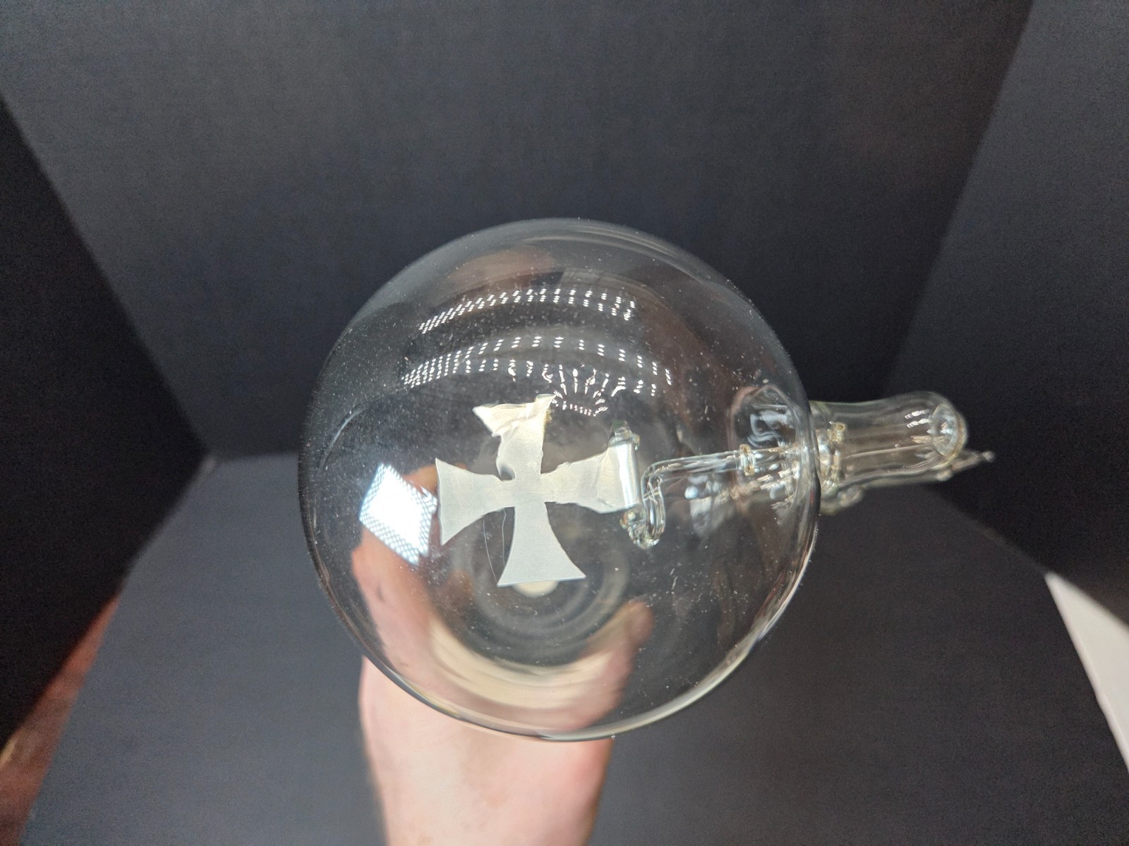 Very rare Original Antique Crookes Tube Cross of malta X ray tube all intact