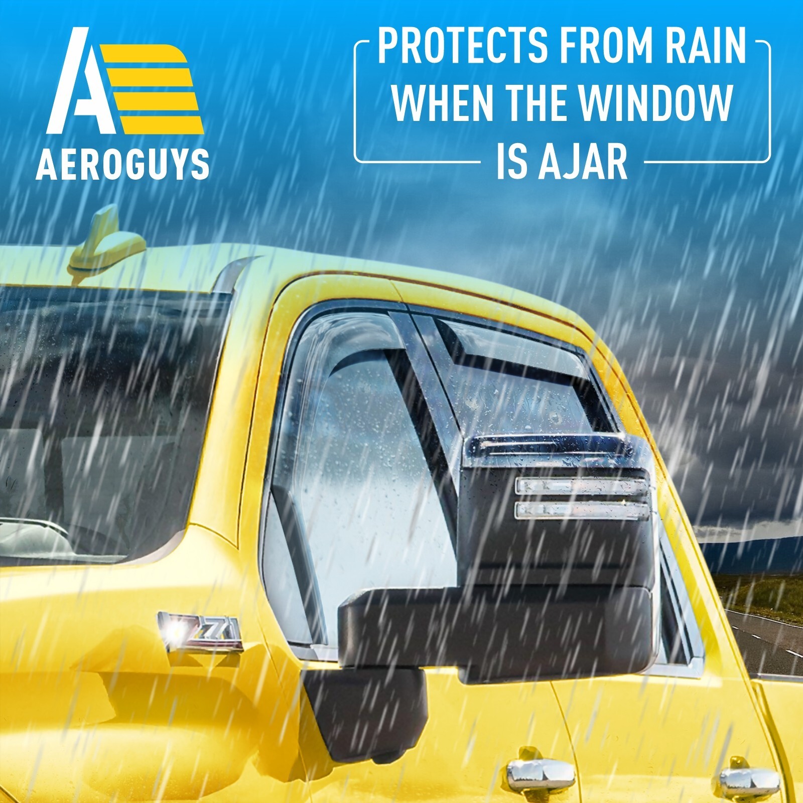 Rain Guards Vent Visors Shade for 20-23 Chevy Silverado Crew Cab 2500/3500