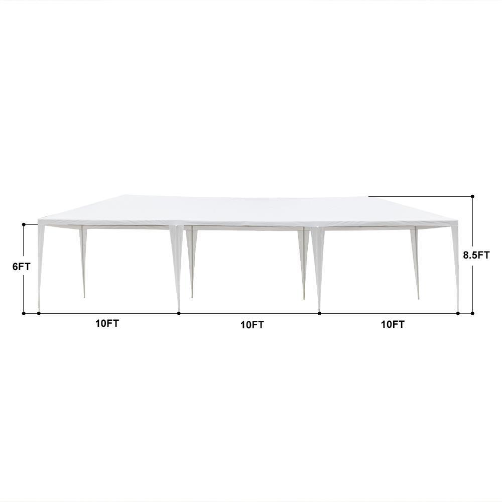 10'x30' Outdoor Canopy Tent Party Wedding Tent Pavilion 8 Removable Walls White
