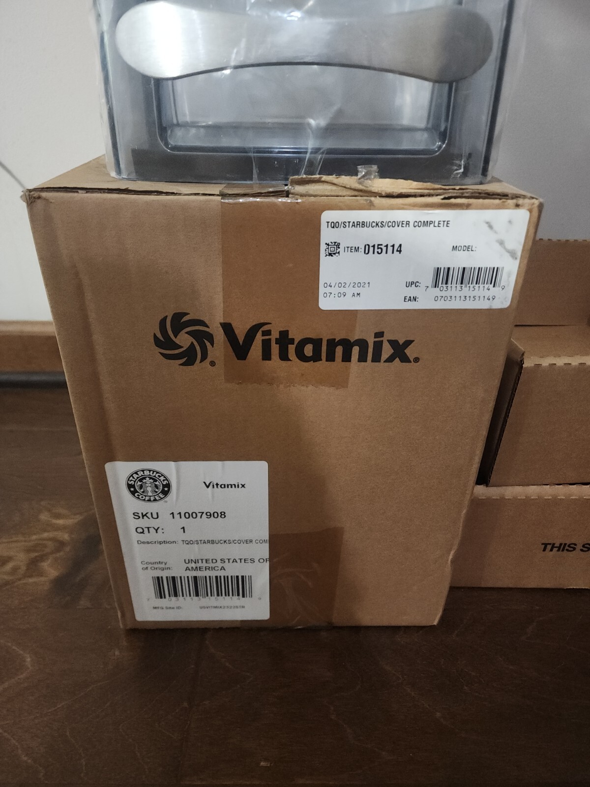 New Vitamix STARBUCKS TQO Cover Complete Enclosure SKU 11007908 Item# 015114