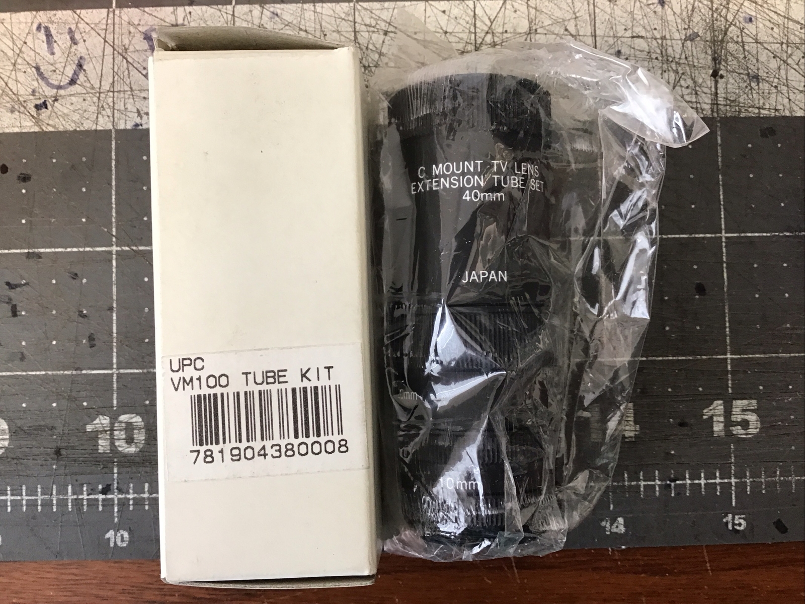 VM100 C MOUNT TV LENS EXTENSION TUBE SET  40mm New(LC01S)