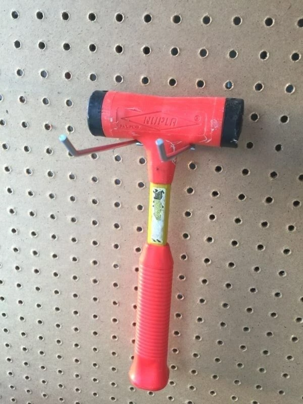 (6 Pack) 3" Metal Peg Double Hook Tool Holder Garage Hanger for 1/8" & 1/4" Pegb