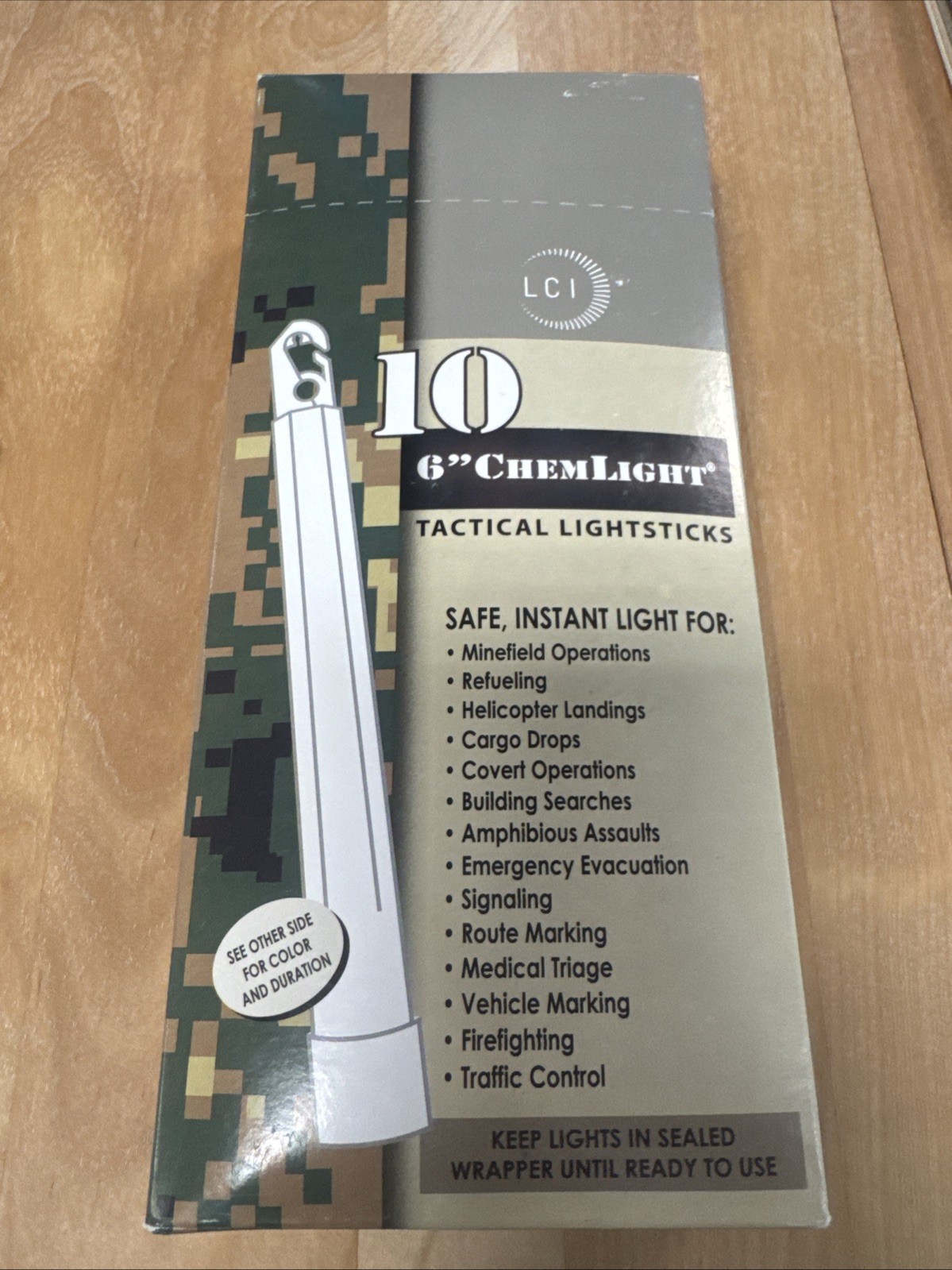 LC Industries ChemLight 6 inch IR INFRA Box of 10 Military Grade Glow Sticks