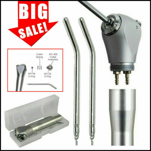Dental 3 Way Air Water Spray Triple Syringe Handpiece w/ 2 Nozzles Tips Tubes CE