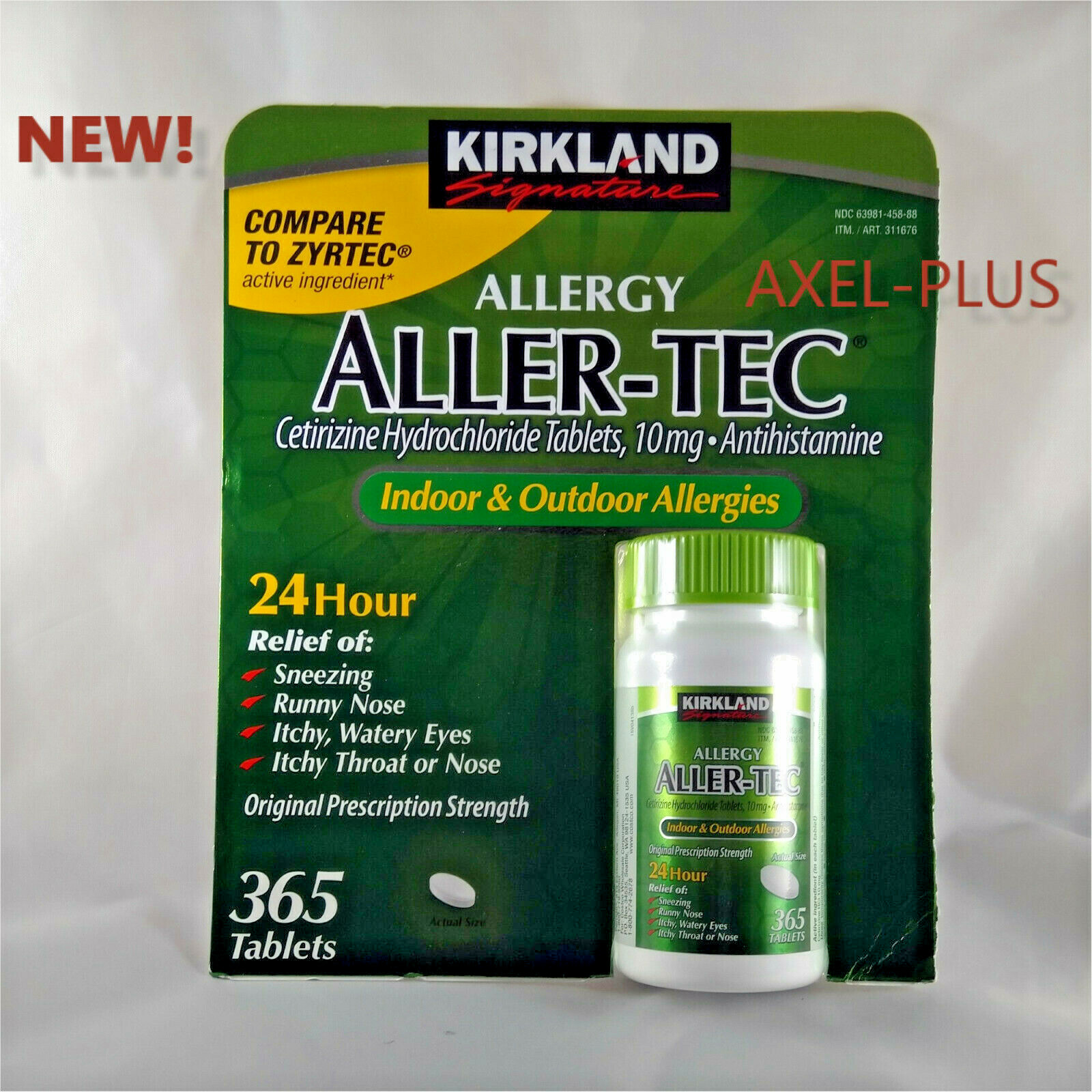 Kirkland 365 Tab.Aller-Tec Allergy Antihistamine 10mg 6/2027