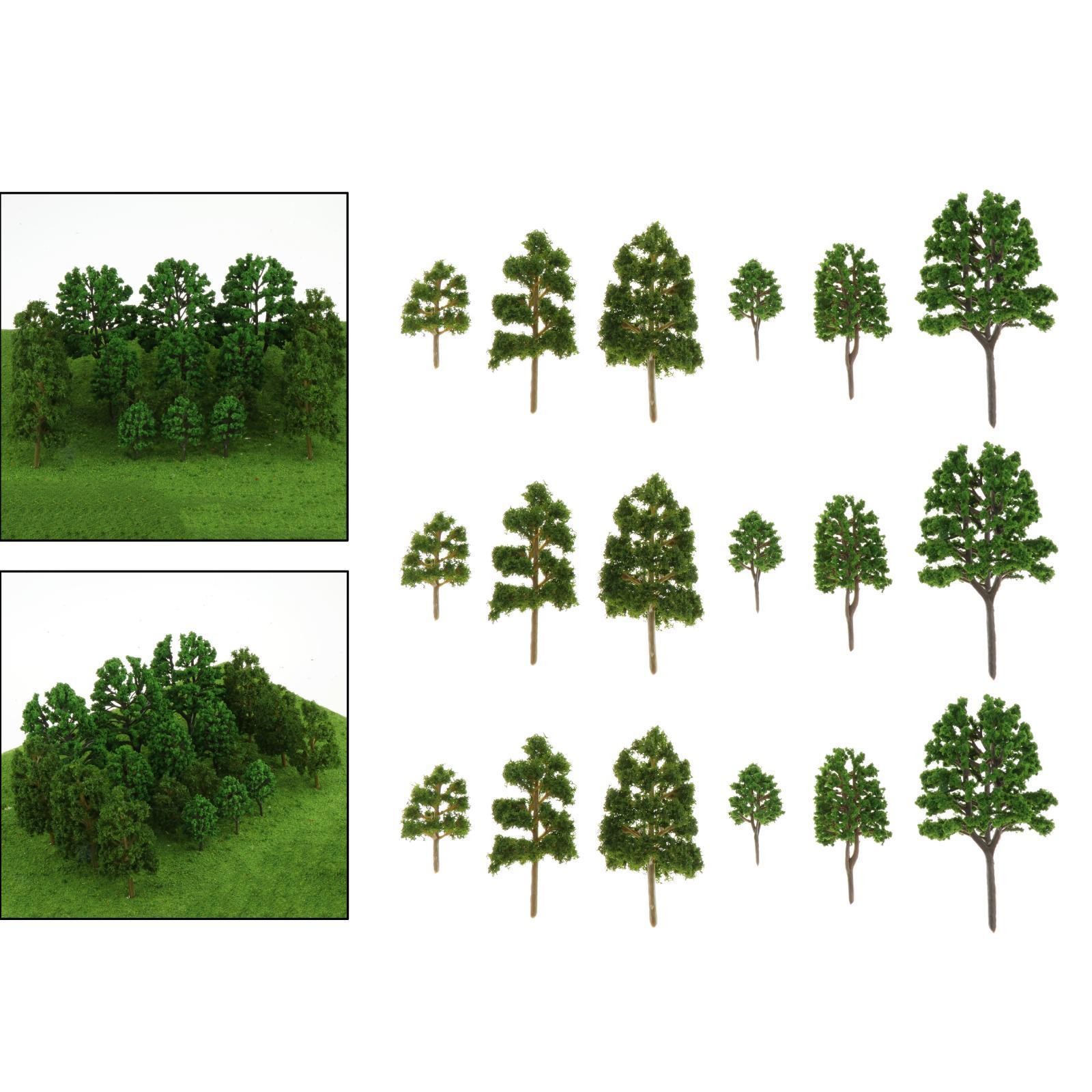 18Pcs Assorted Trees Scenery Model Tree Garden Landscape Layout Scenery