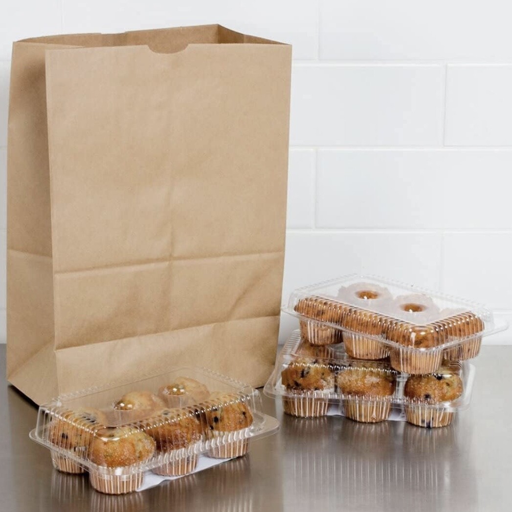 Brown Paper Bag Lunch Grocery Shopping Take out Bags Capacity 2, 4, 6, 8, 12 Lbs