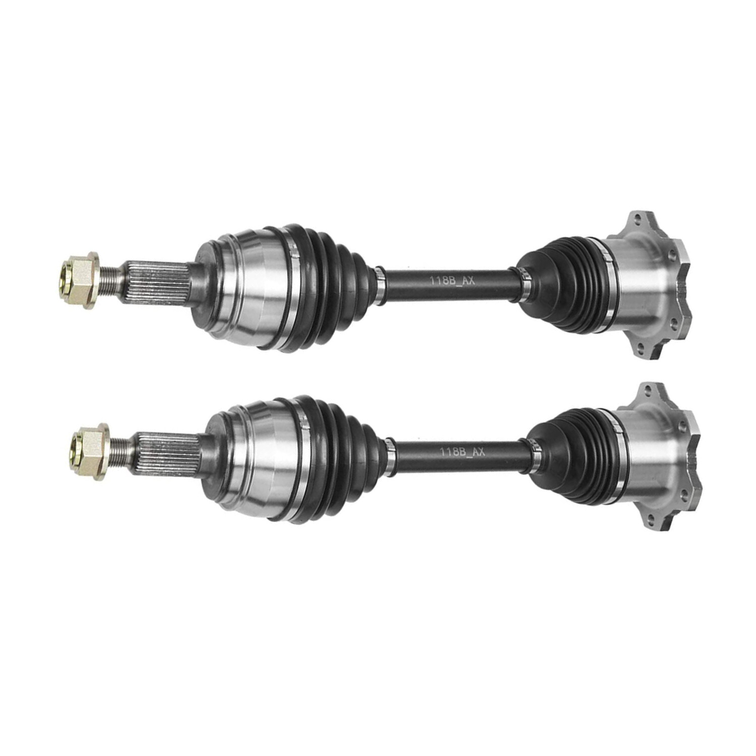 Pair Front CV Axle Shafts for Chevy Silverado GMC Sierra 1500 Tahoe Yukon 6-Lug