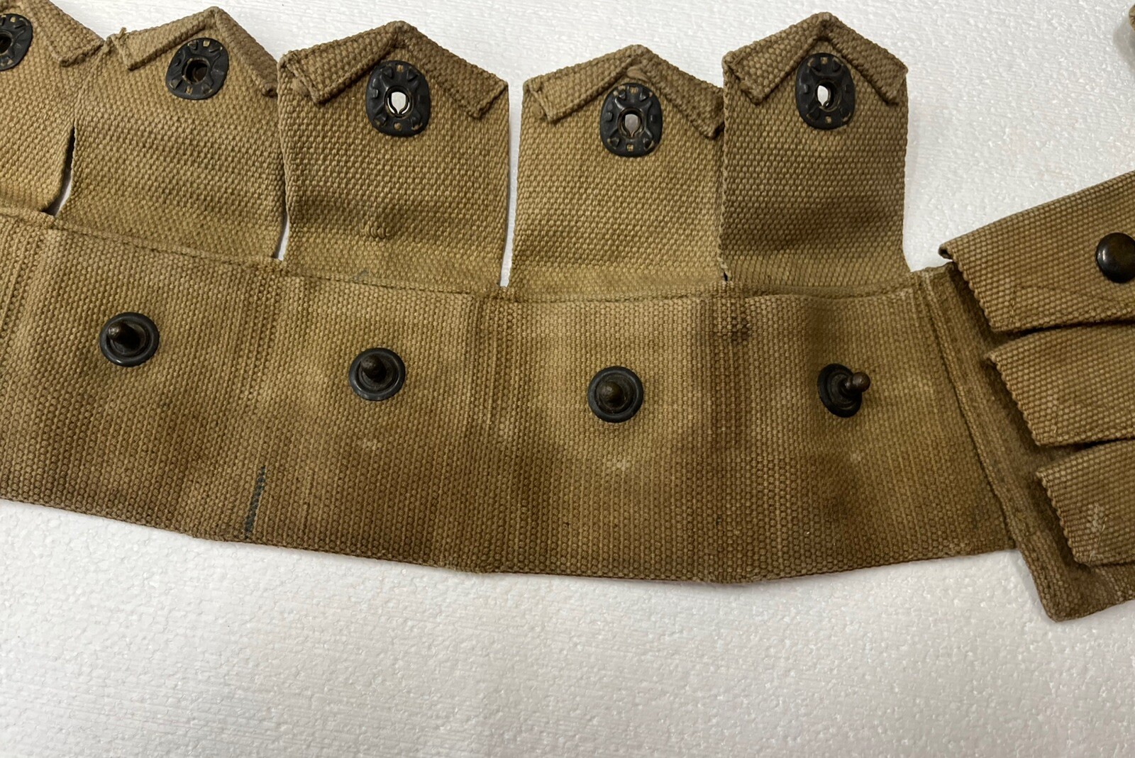 WWI US Army M1912 Cavalry Bandolier Cartridge Belt - Mills 1917