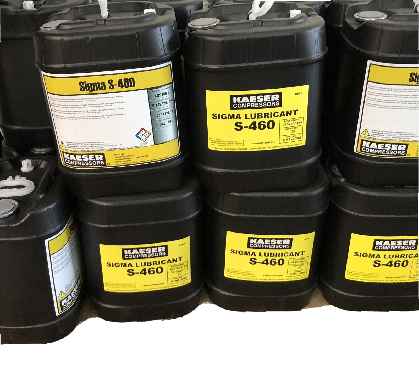 KAESER SIGMA S-460 /  5 Gallon Pails, FREE SHIPPING