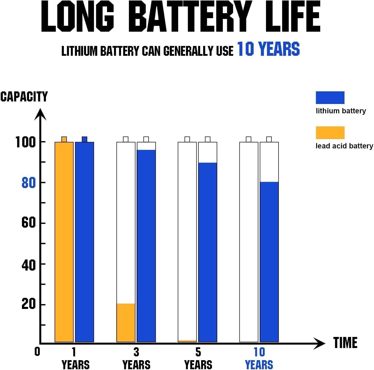 12V 100Ah LiFePO4 Lithium Battery with 10A Charger Trolling Motors RV Campers