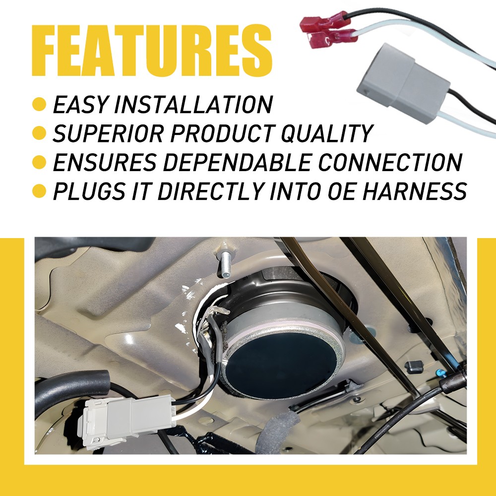 2x For Accord Door HONDA (2008-UP) Spacer Speaker Spacer 6.5" Harness Adapter H