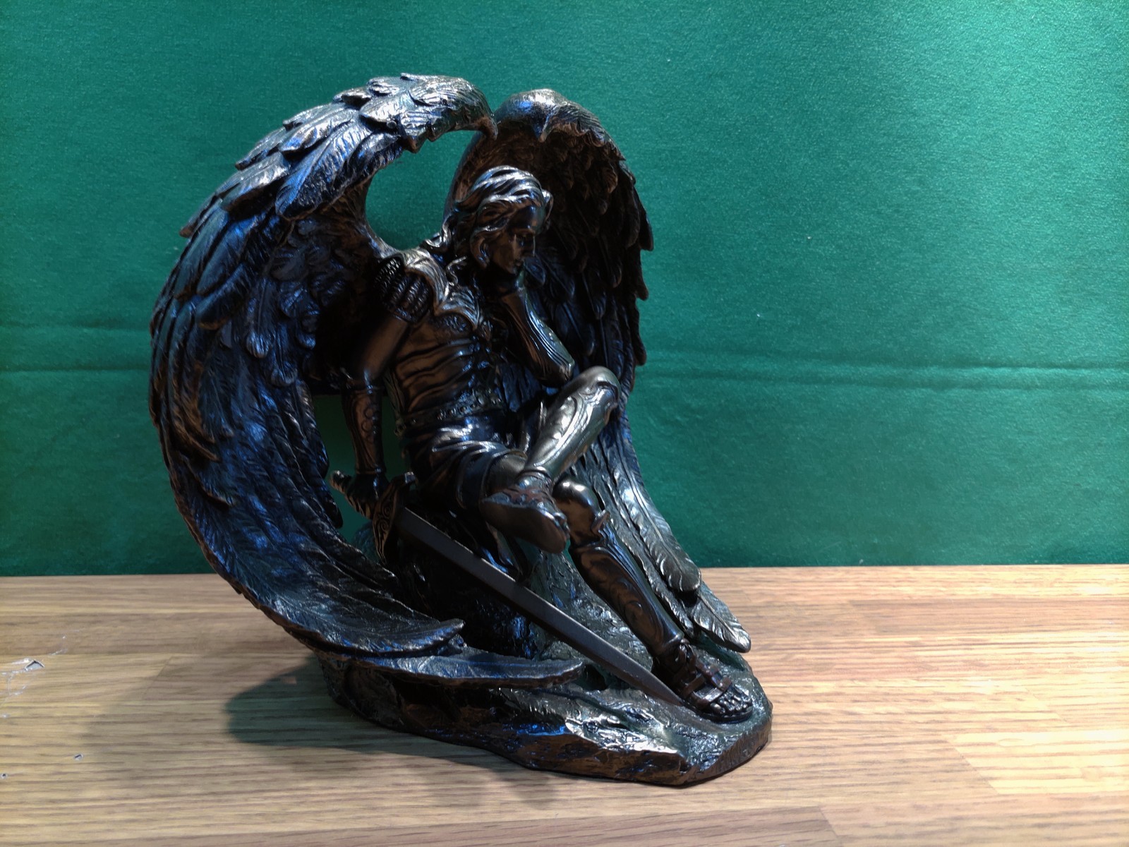 6 1/2" Lucifer the Fallen Archangel Devil Bronze Color Angel Statue