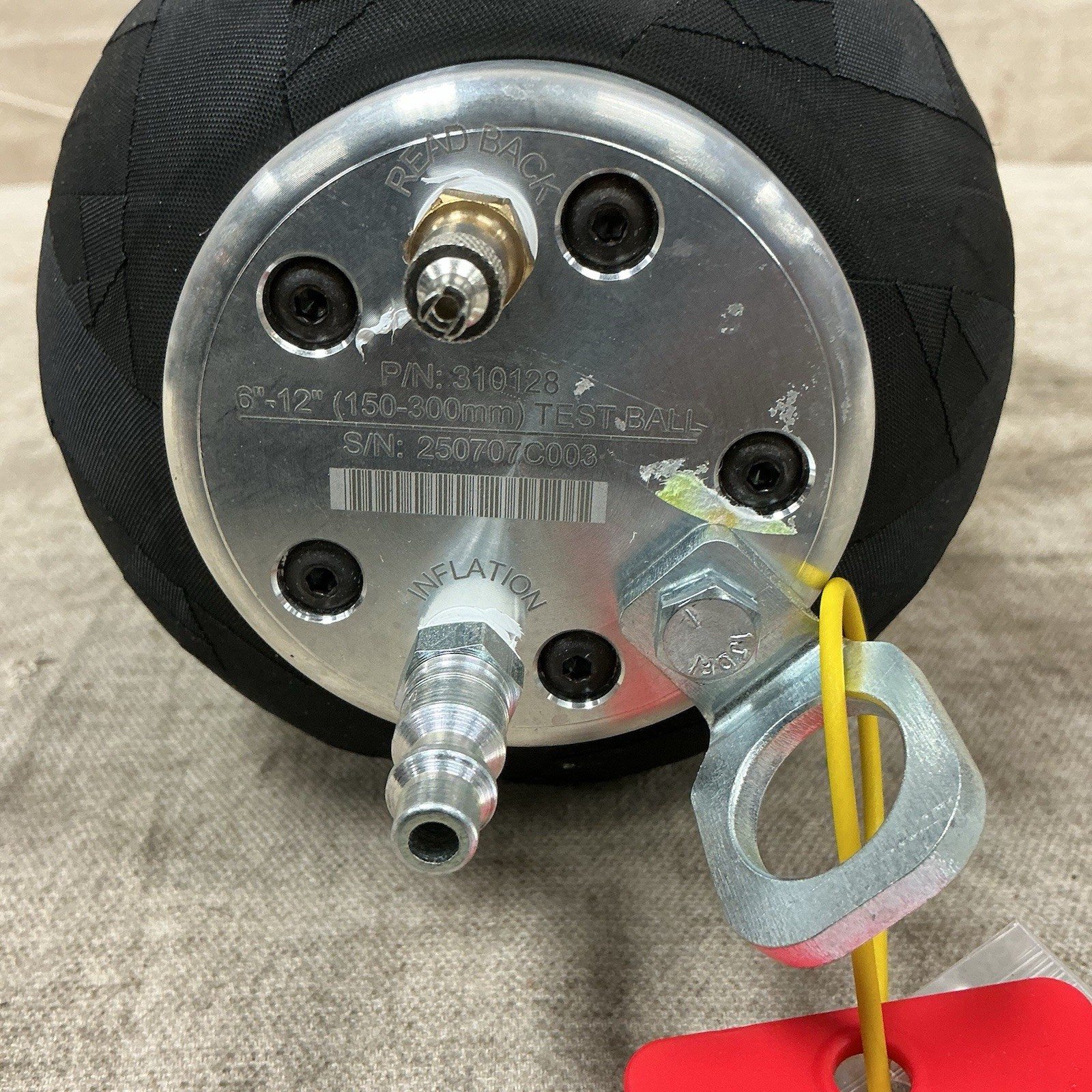 CHERNE 310128 Plug 6-12" Pipe Bracket Tag Tether Natural Rubber Plug