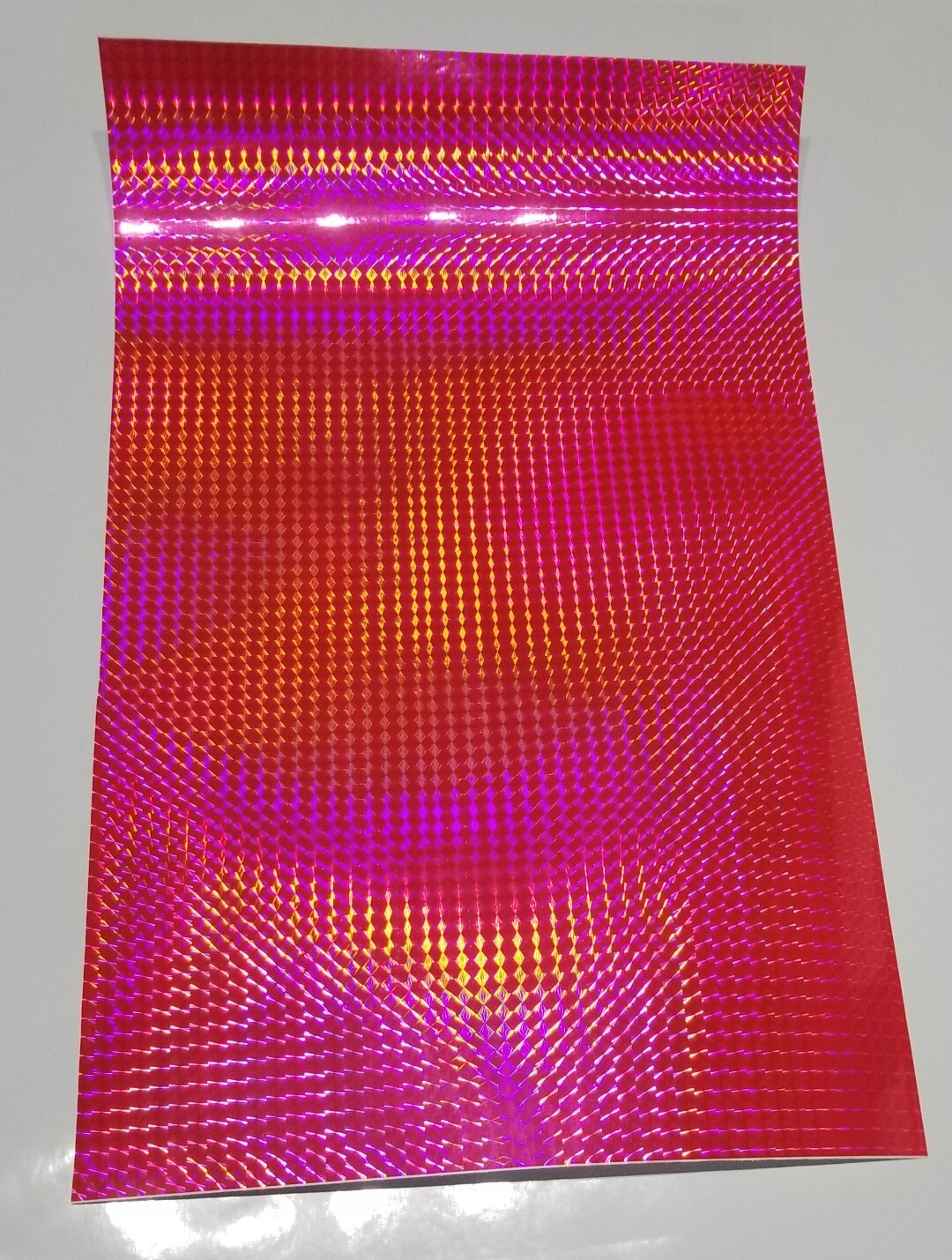 Fluorescent Pink 1/4 inch Holographic Mosaic Prism Sign Plotter Vinyl Film
