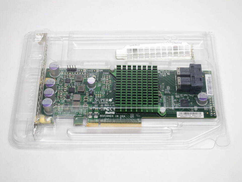 AOC-S3008L-L8I SUPERMICRO 3008 SAS/SATA 8P 12G RAID CARD W/BOTH BRACKETS