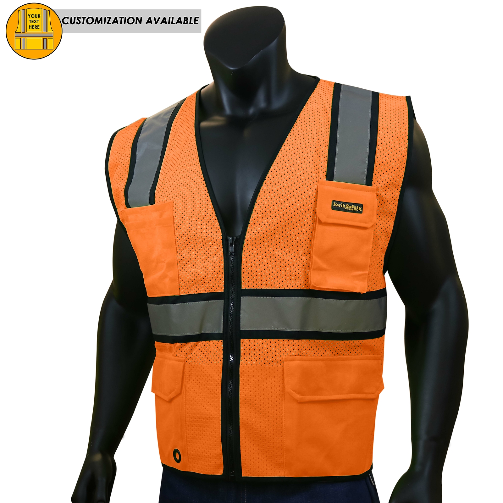 KwikSafety OFFICIAL (BLACK TRIM) Safety Vest
