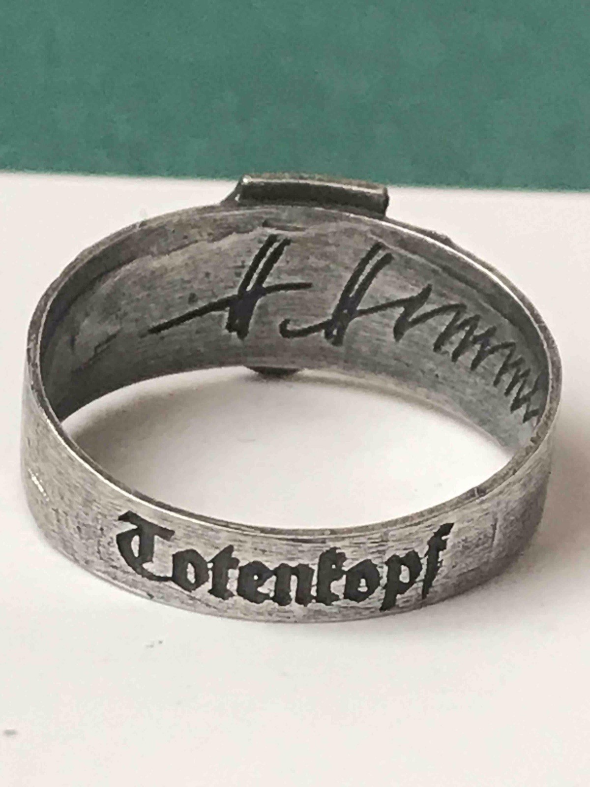 German silver ring. World War II.