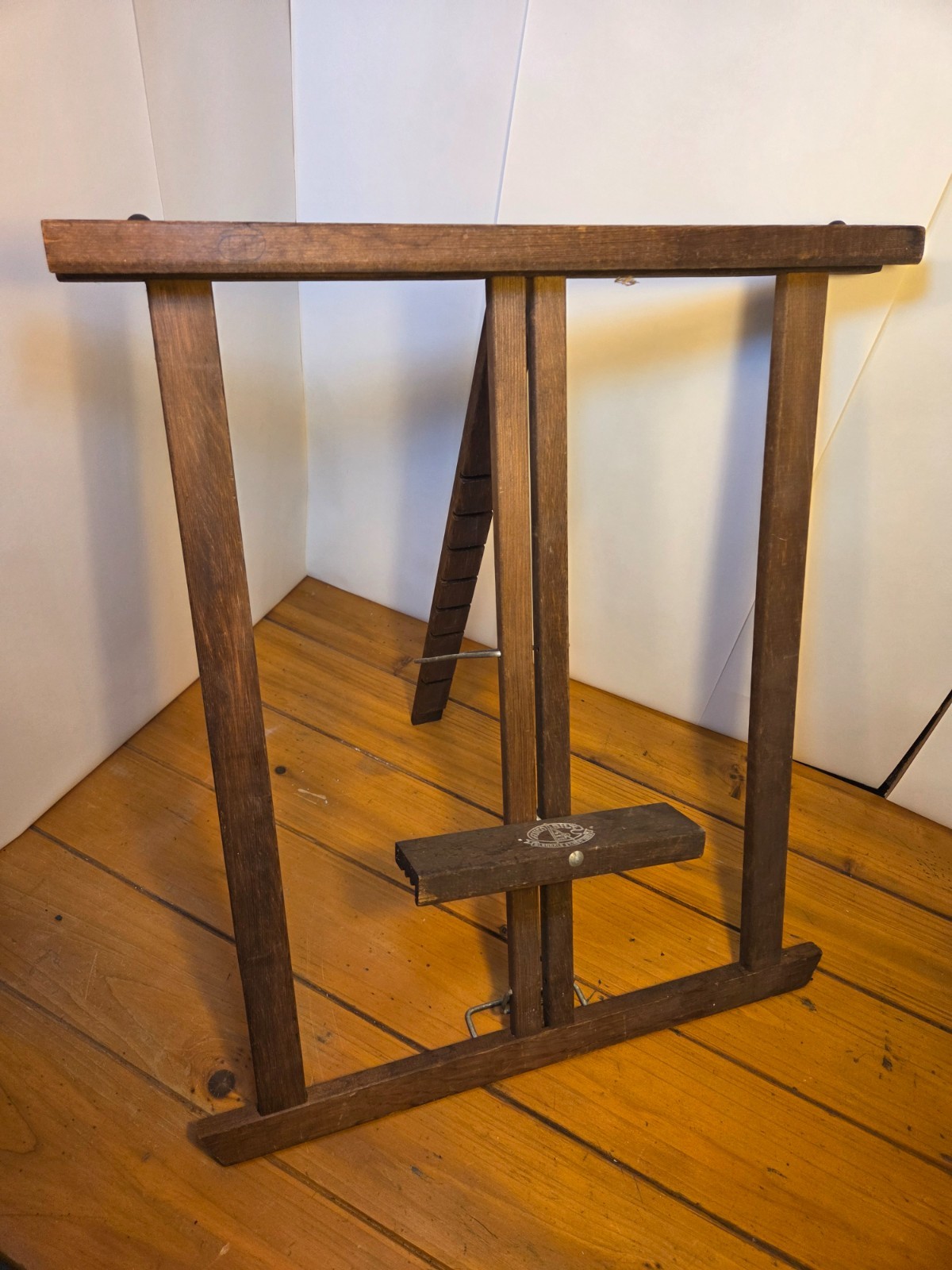 Vintage MCM Anco Bilt Tabletop Easel Wood Stand Art Display Portable