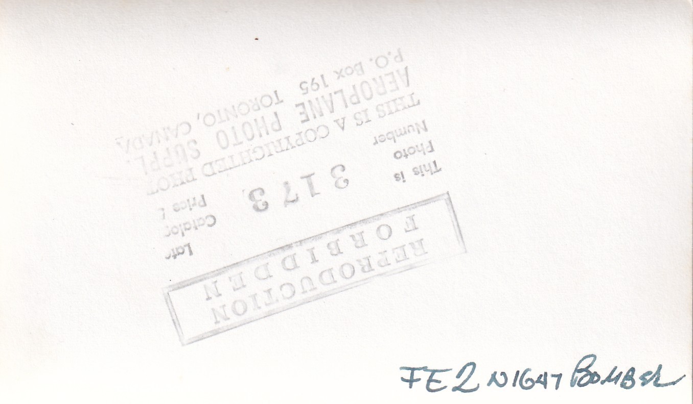 Vintage 1940's Aeroplane Photo Supply WWI BRITISH Fe.2 BIPLANE NIGHT BOMBER 450