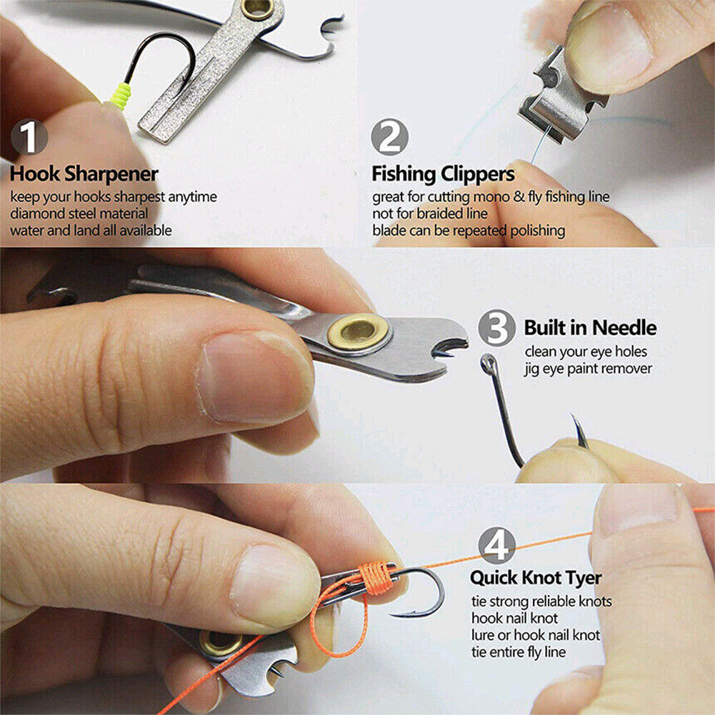 Fish Line Quick Knot Cutter Clipper Tool Fast Tie Nail Knotter Nipper Hook