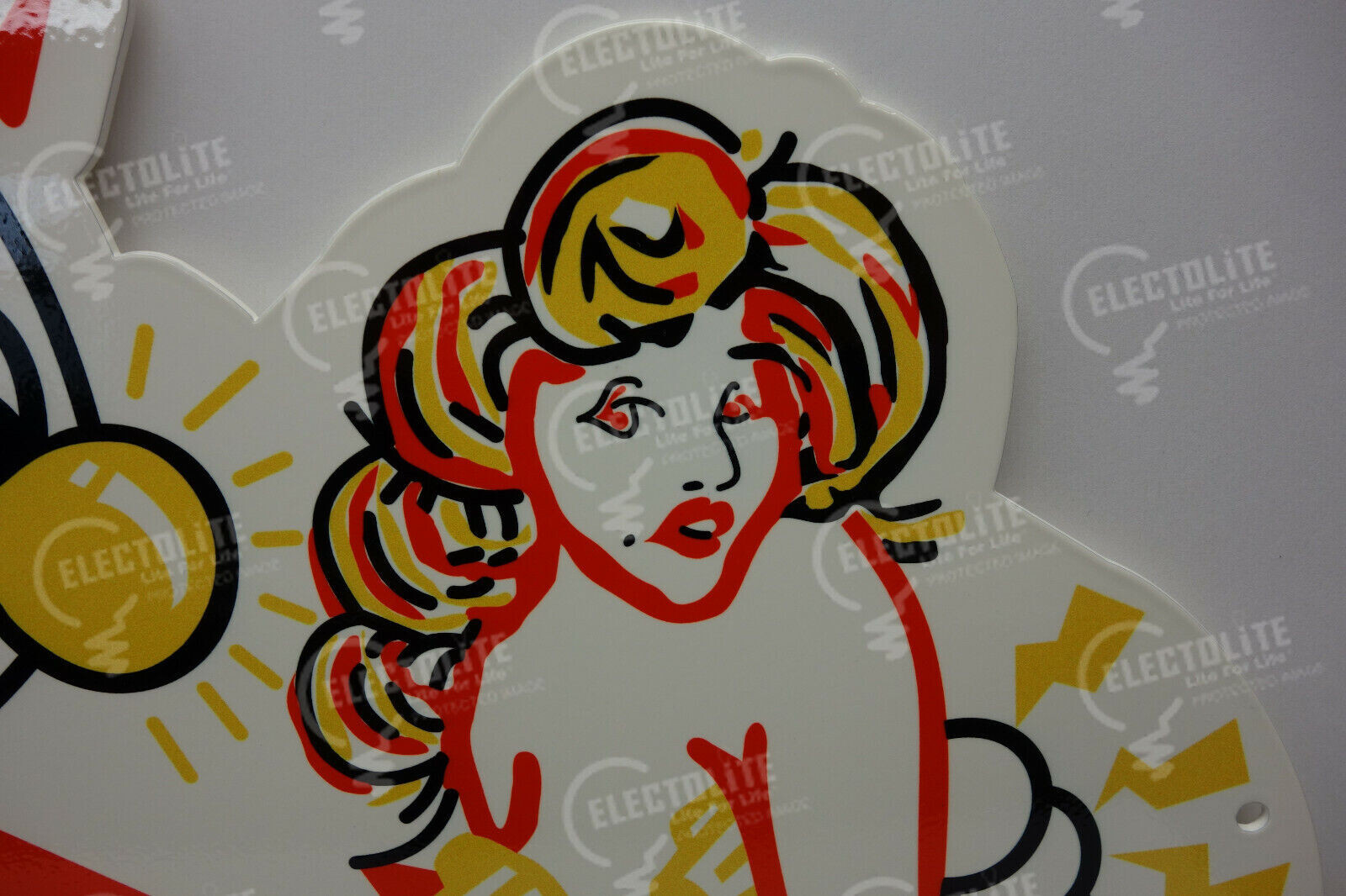 Reddy Kilowatt DEVIANT 22” By 15 ½” SINGLE SIDED Electric Die Cut SIGN