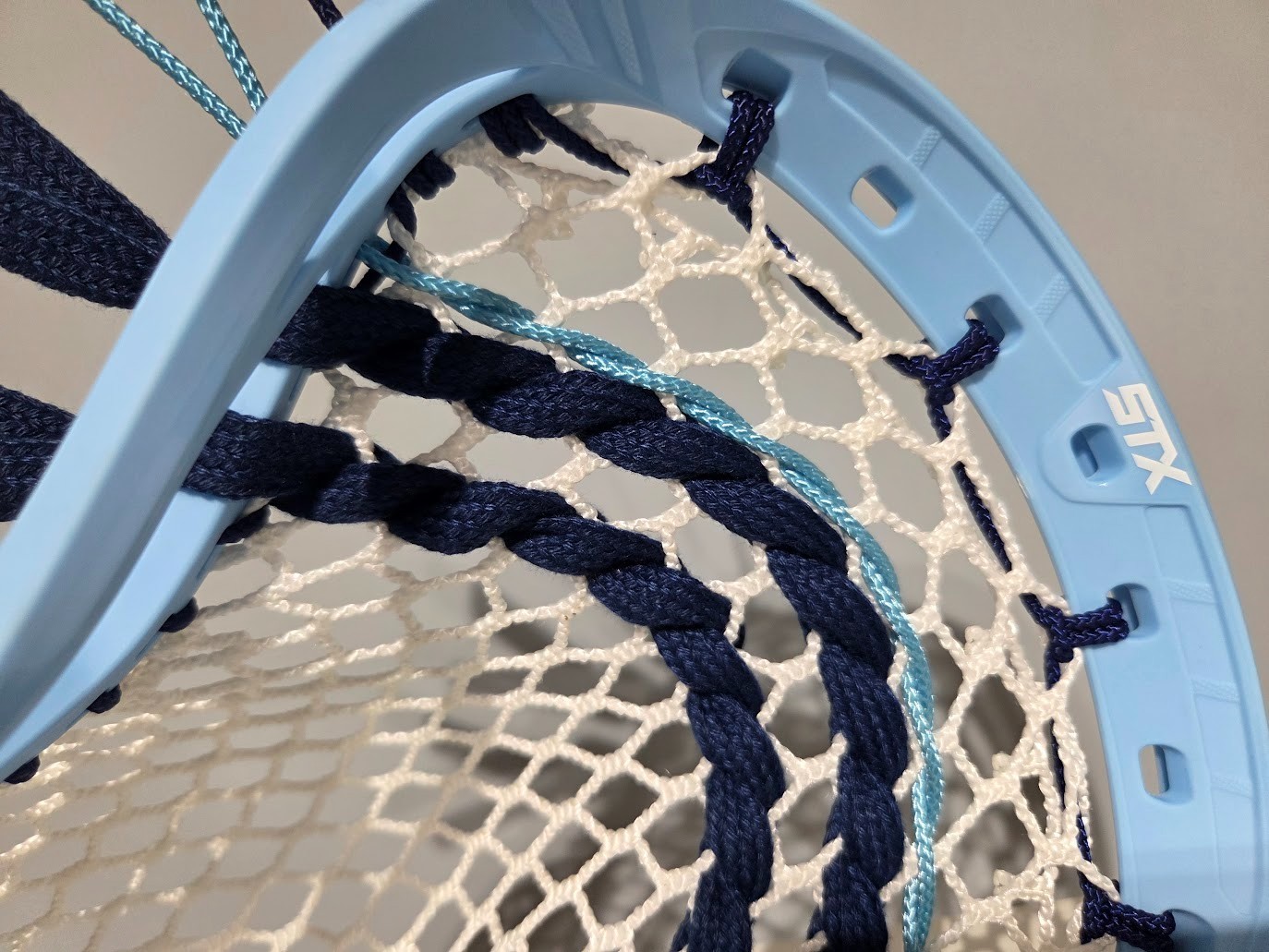 NEW Custom Stringing STX STALLION 1K Navy Blue Lacrosse LAX Head UNC Tar Heels