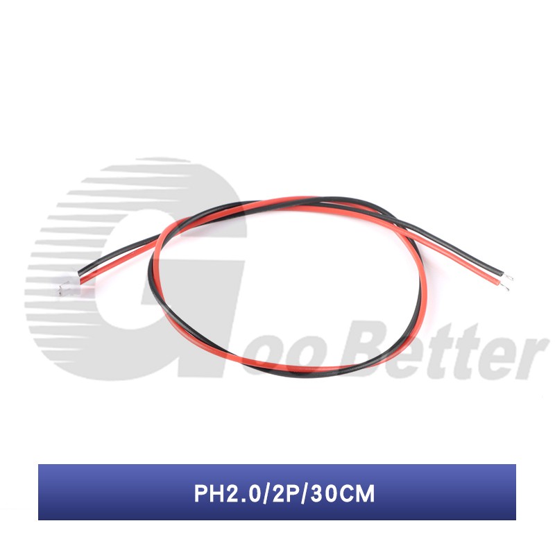 JST-PH 2.0mm Pitch Female Plug Connector Cable Wire 2 3 4 5 6 7 8 9 10 Pin 30CM