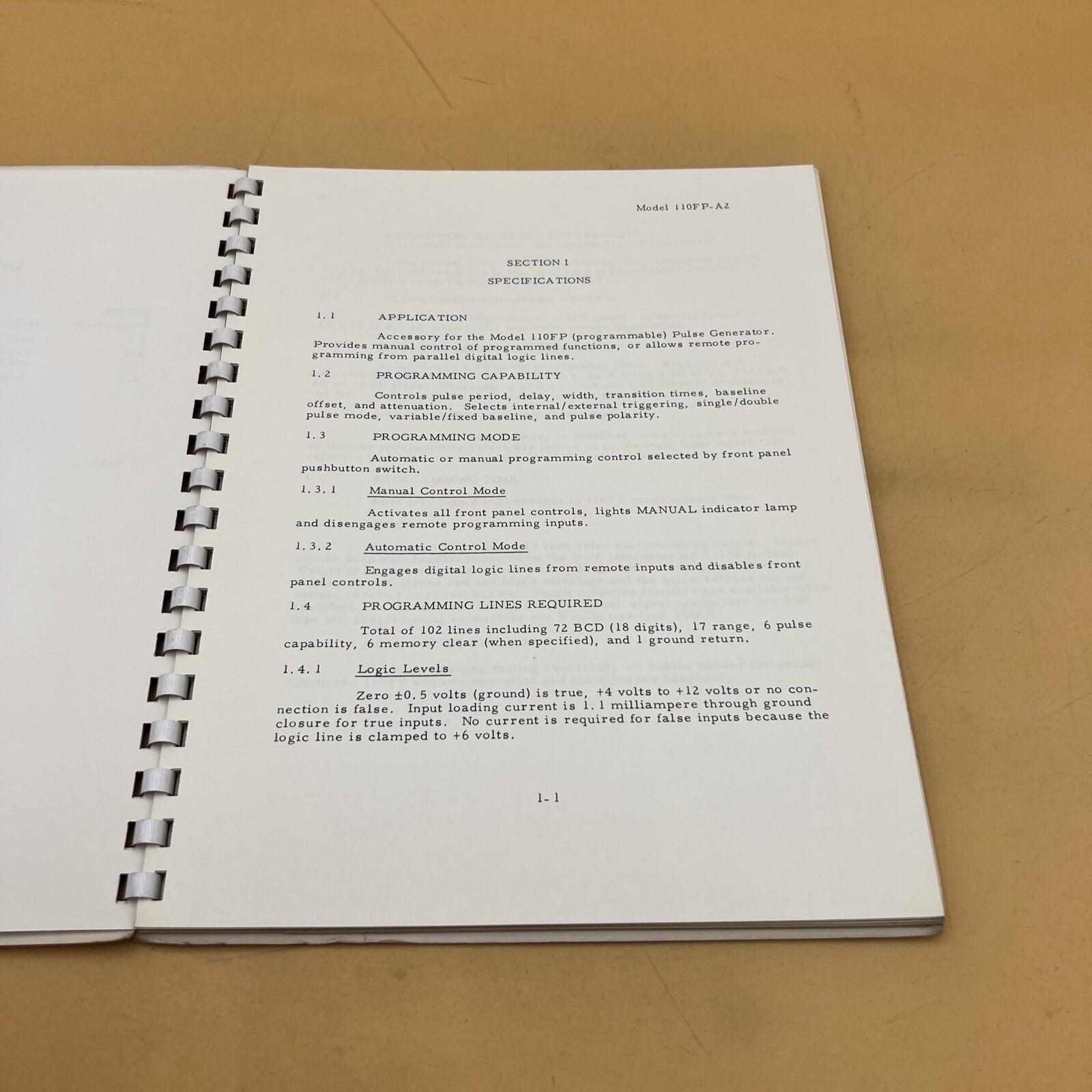 Datapulse Model 110FP-A2 Programming Unit Operation and Maintenance Manual