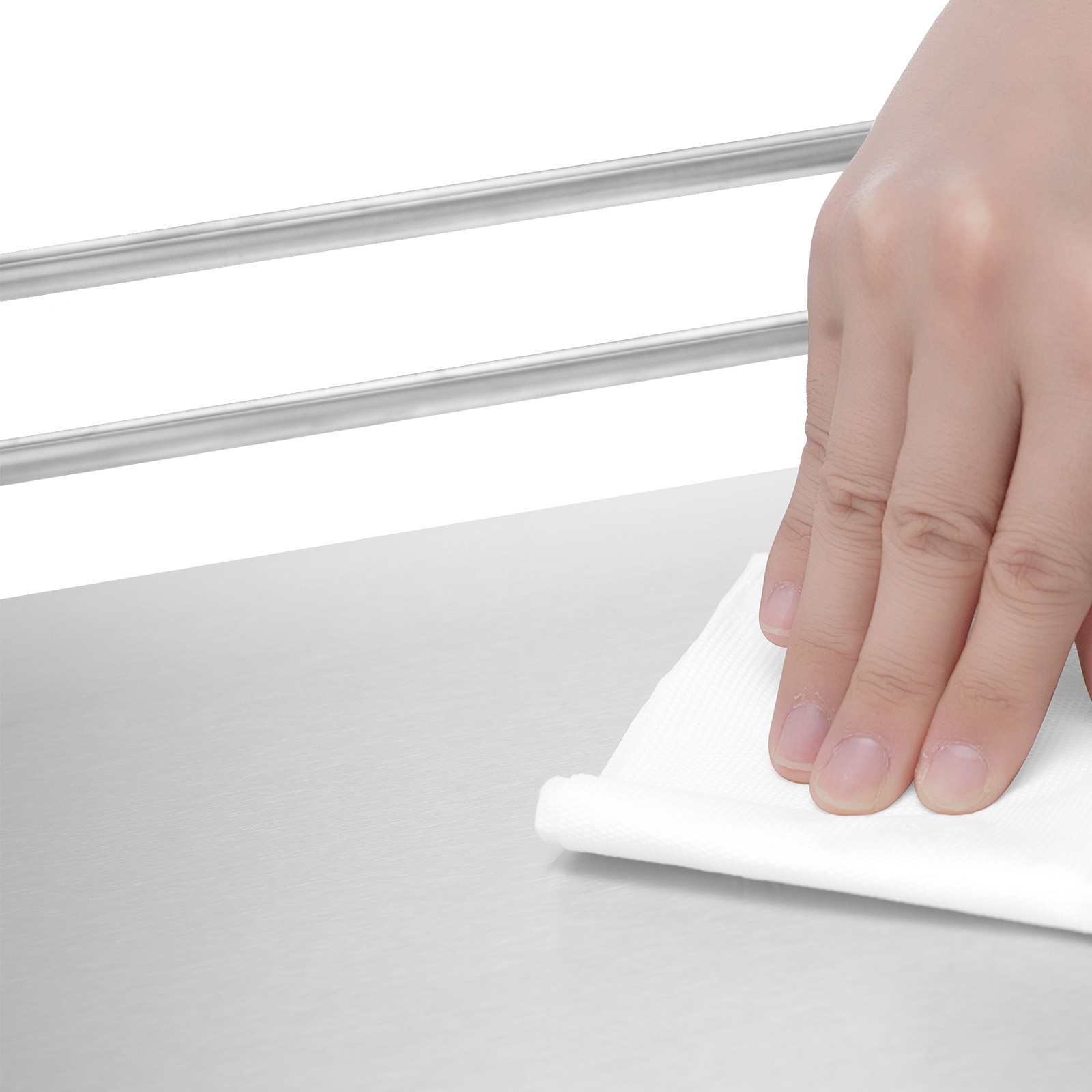 Uimoso Stainless Steel 2-Tier Rolling Lab Utility Cart Medical Lockable Wheels