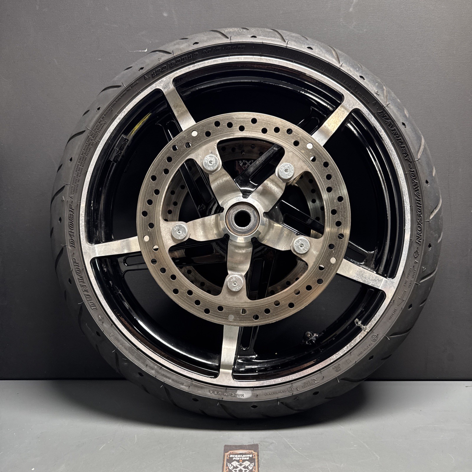 HARLEY TOURING HELIX 19x3.5 FRONT WHEEL ROTORS TIRE 43300926 41500158A 43100045