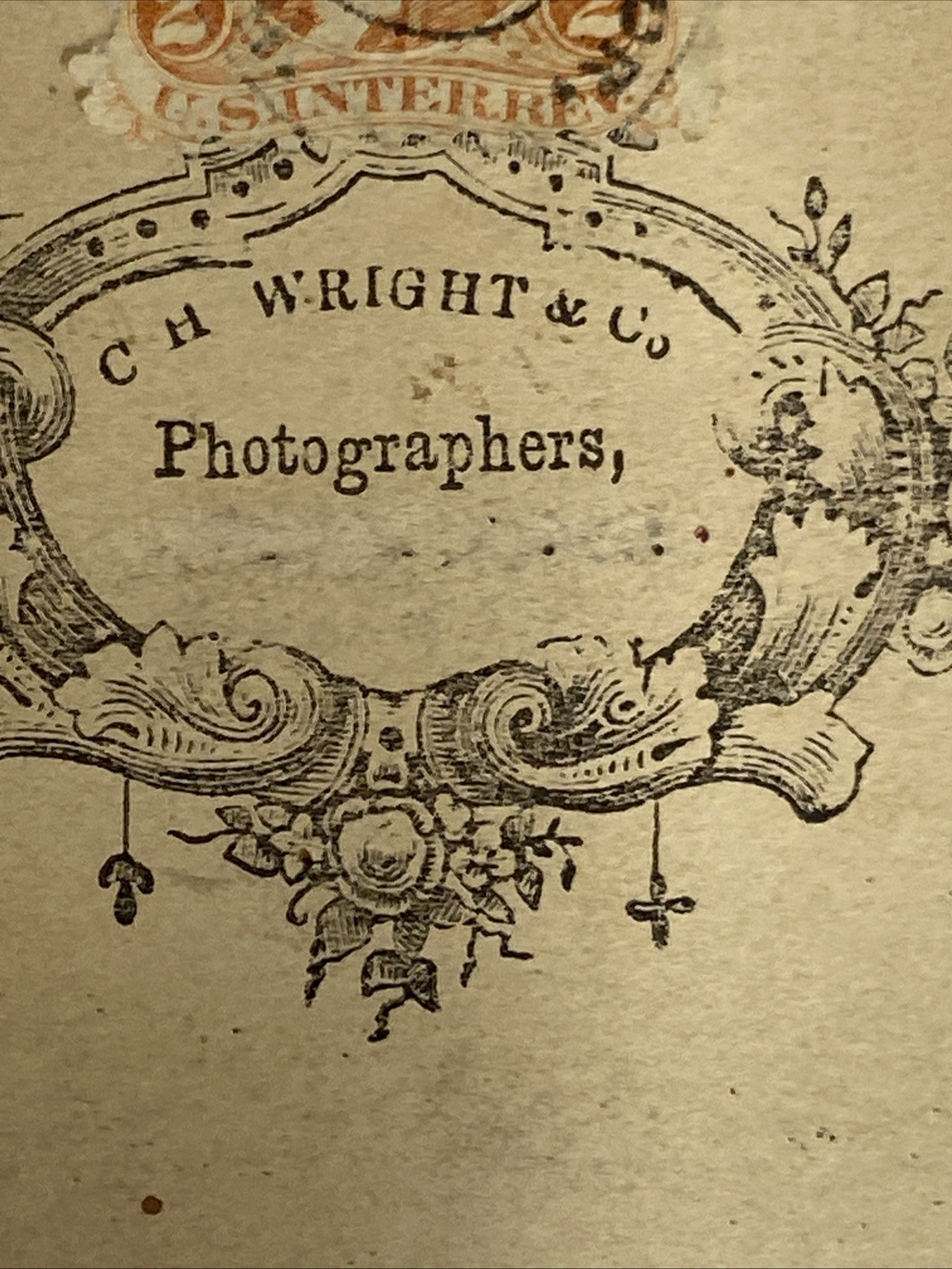 CDV Abraham Lincoln 1862 Stamp C.H. Wright Authentic Original Rare ￼