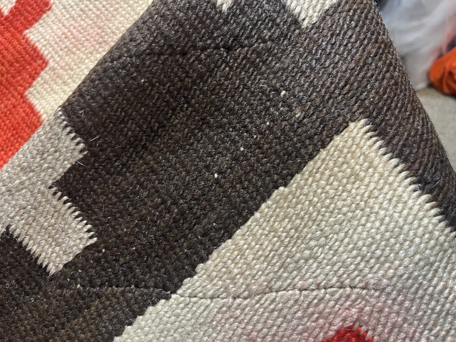 Antique Estate Navajo Ganado Weaving Approximately 72” X 49” Just $399!