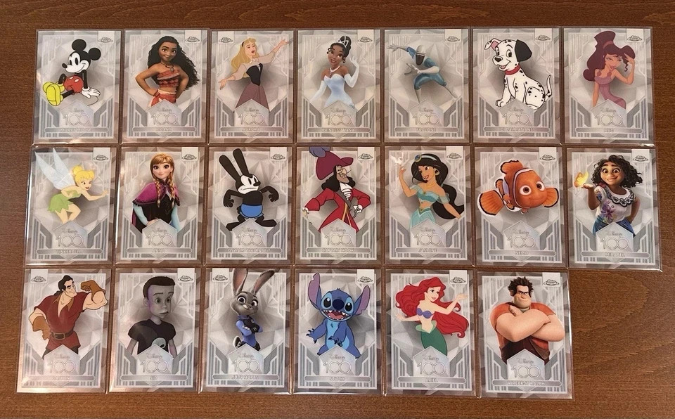 2023 Disney Topps Chrome 100 Years COMPLETE BASE Full SET #1-100 Mickey Elsa