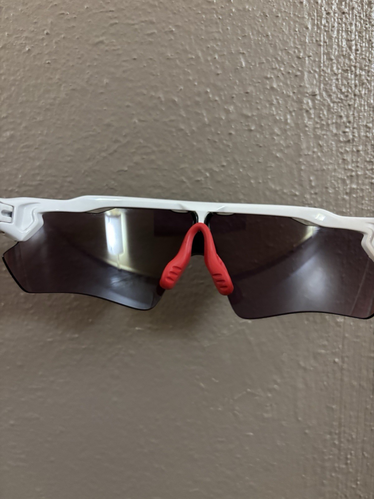 Oakley Radar EV Path Red/White Sports Sunglasses Model OO9208-05. 128 *NO CASE*