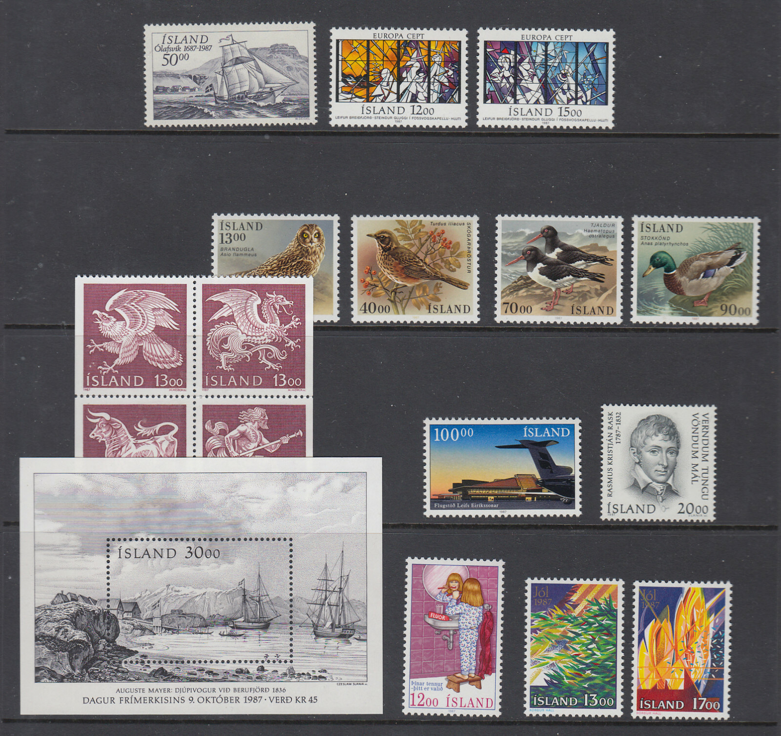 Iceland Complete Year 1987 Mint Never Hinged