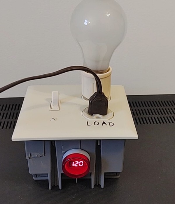 Dim Bulb Tester w/ 100W Bulb & Voltmeter Current Limiter for Amplifiers Stereos