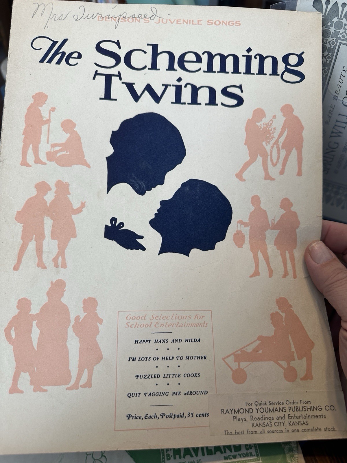 4-pack of Post/1920 vintage sheet music