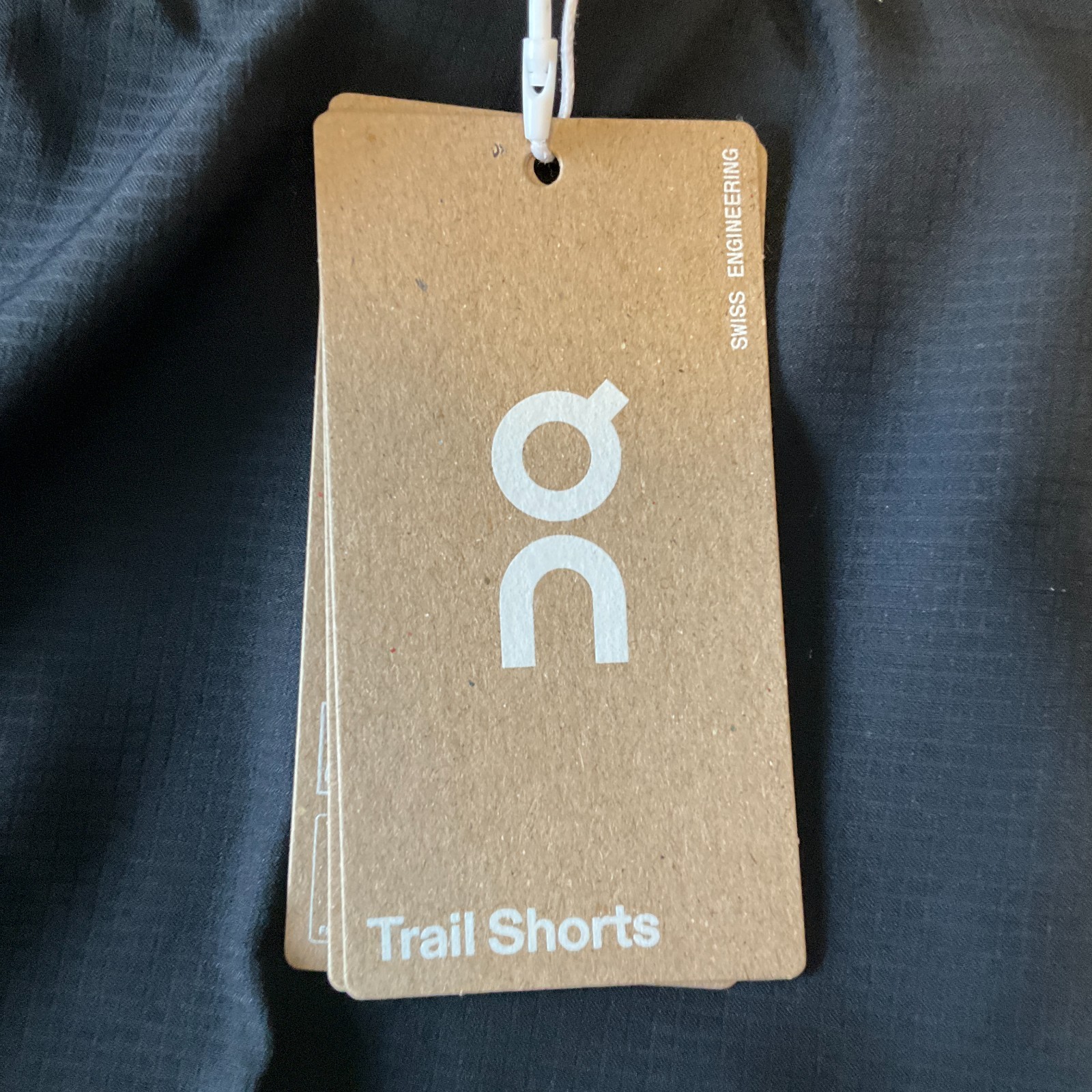 On Cloud Trail Shorts Mens Size L Black Light Weight Drawstring Stretch Waist