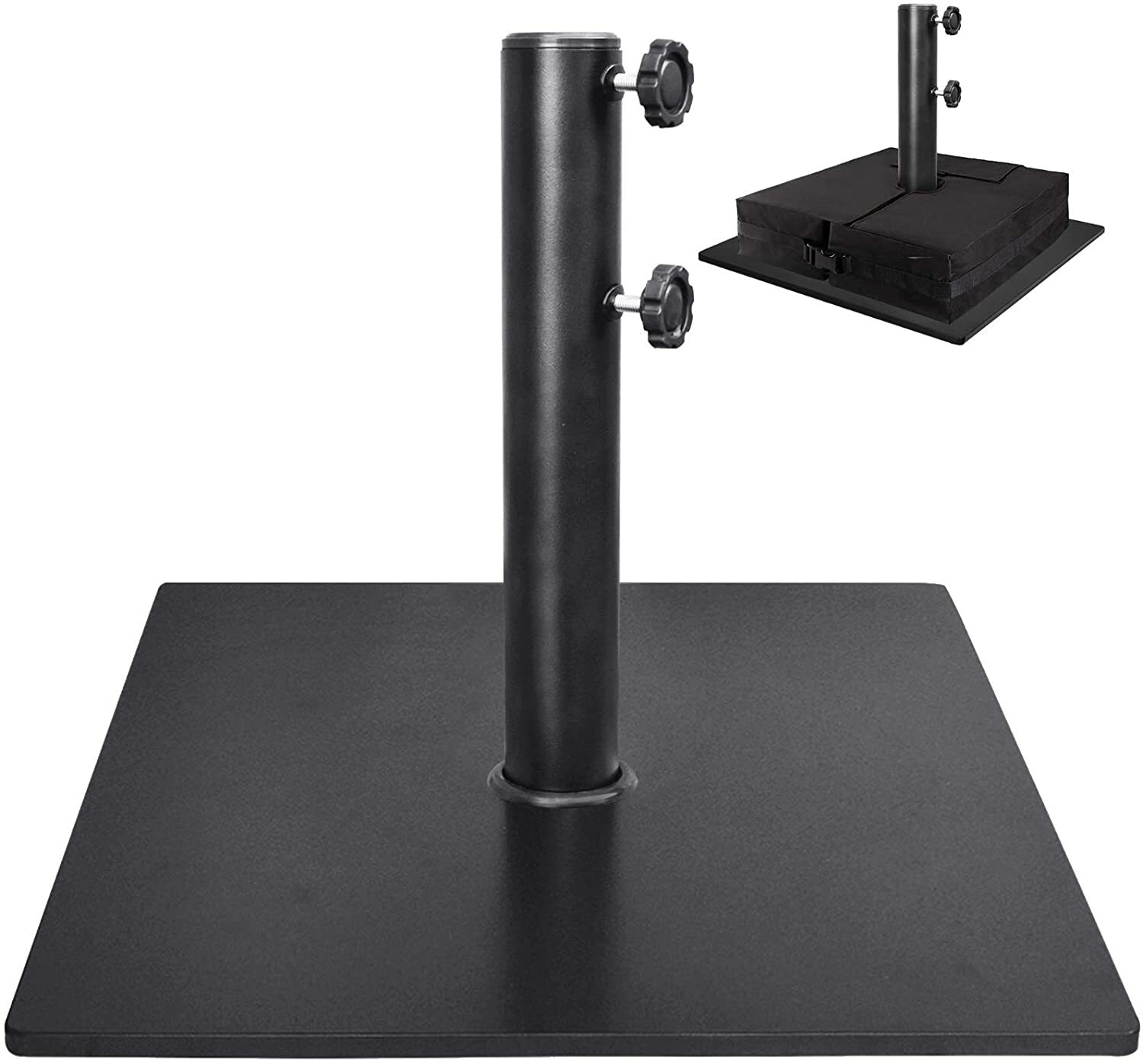 EliteShade Up to 160 lbs Square Umbrella Base Steel Plate Stand Market