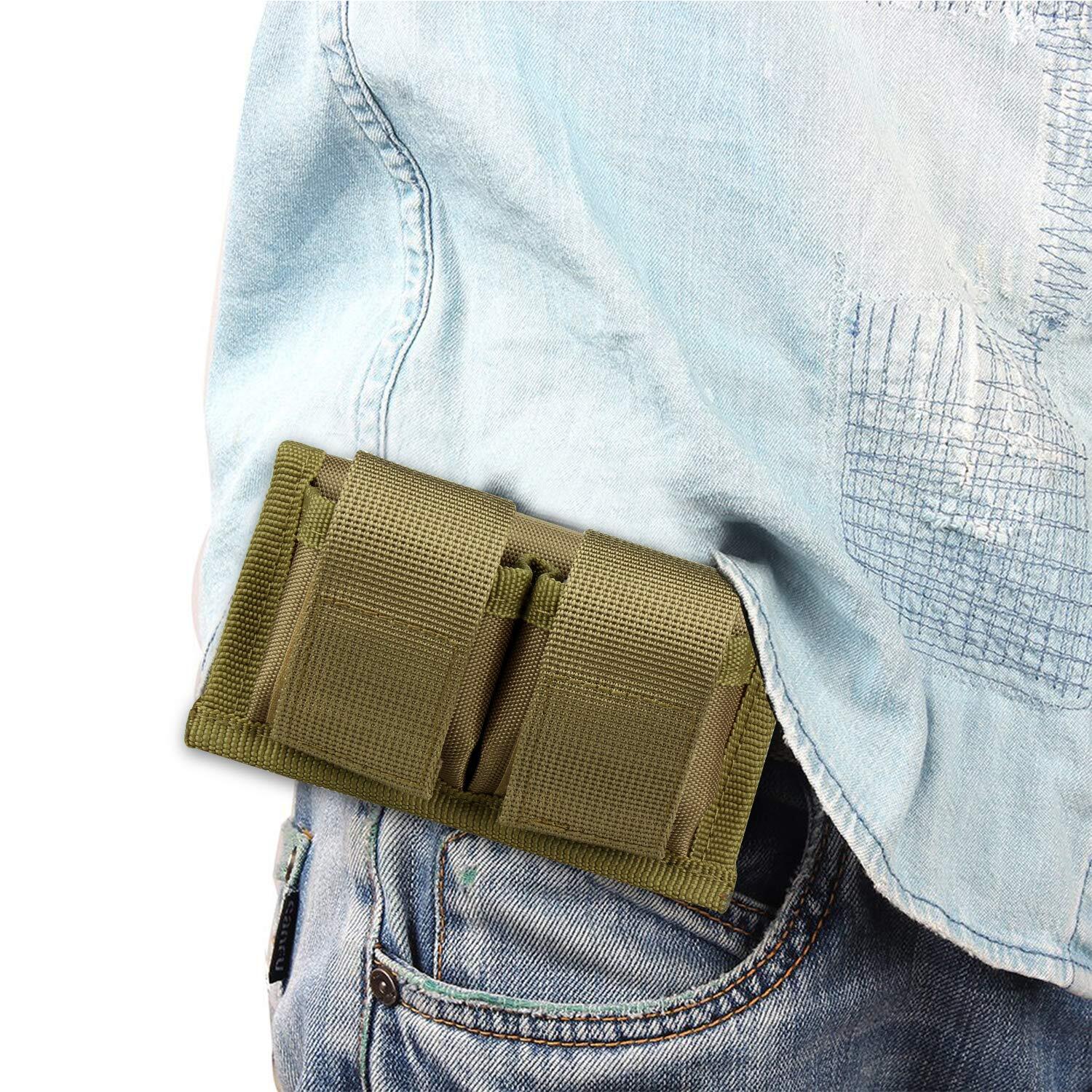 US Revolver Triple/Double Speed Loader Pouch Waist Storage Bag .32 .38 .357 .41