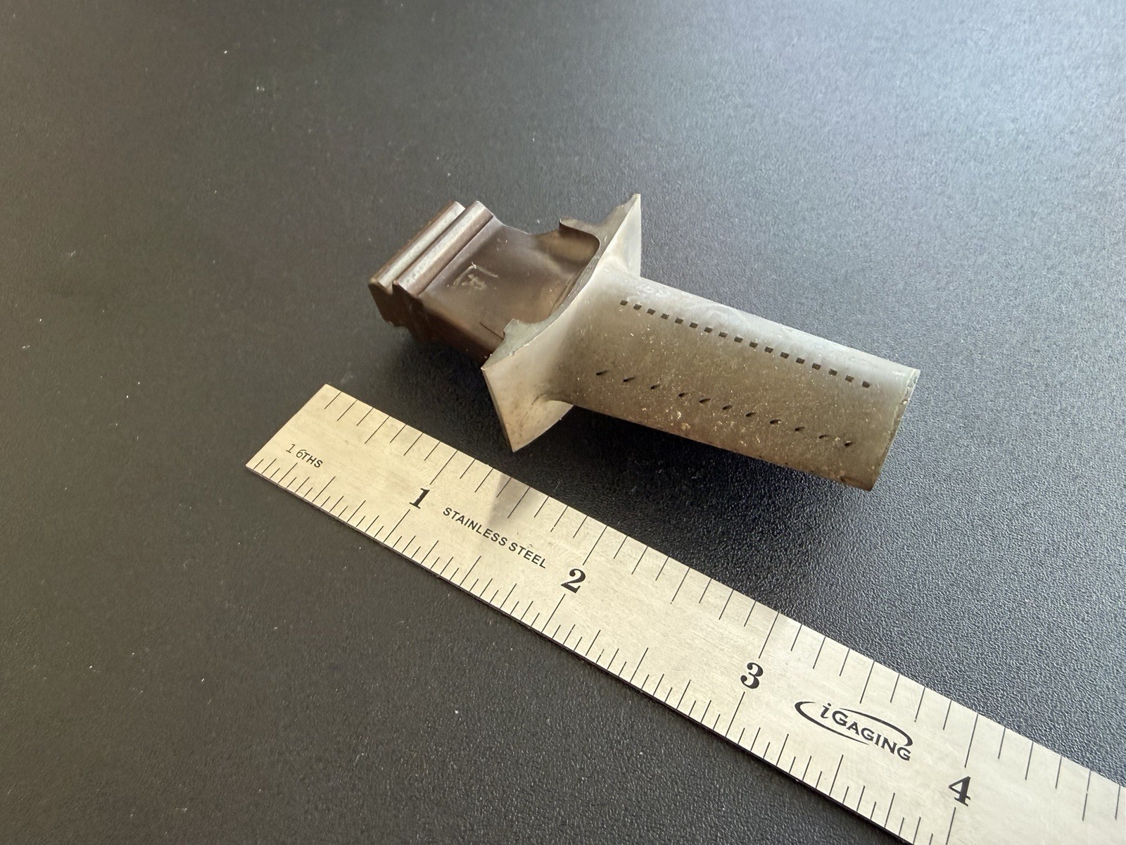 F-16 Viper Nickel Single Crystal Jet Turbine Engine Blade. USAF Hot Section