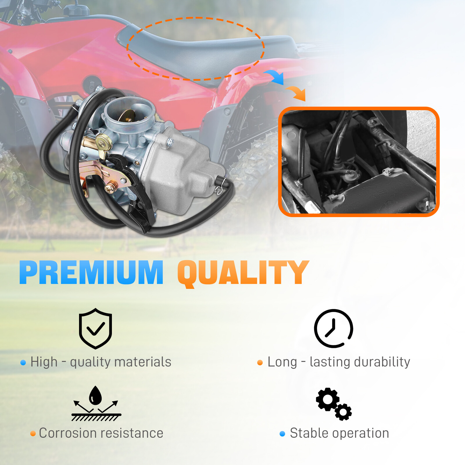 Carburetor Kit for Honda Recon 250 TRX250 TRX250TE TRX250TM 97-07 16100-HM8-B01