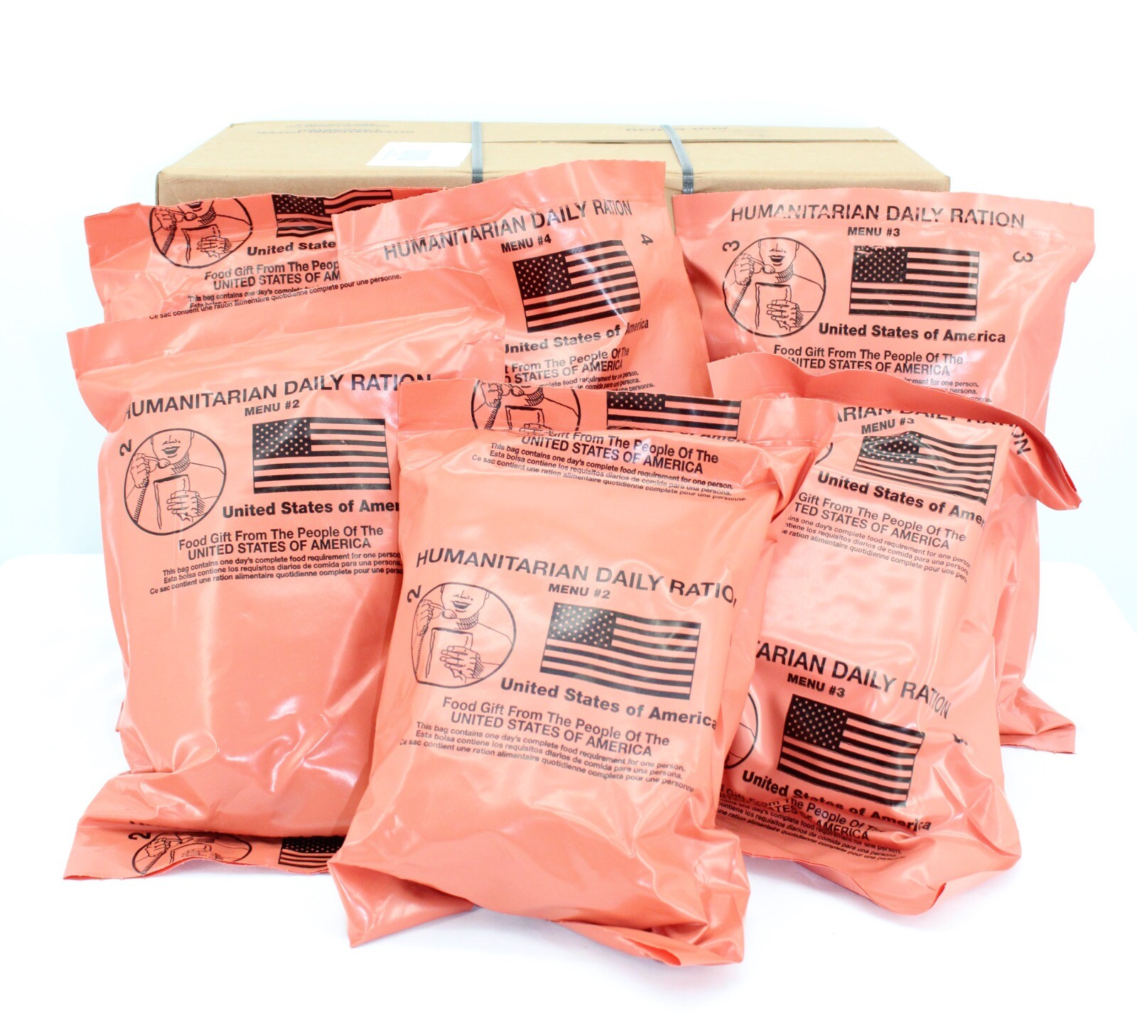 MRE Case - HUMANITARIAN DAILY RATION - RANDOM MENU - Date 10/2022