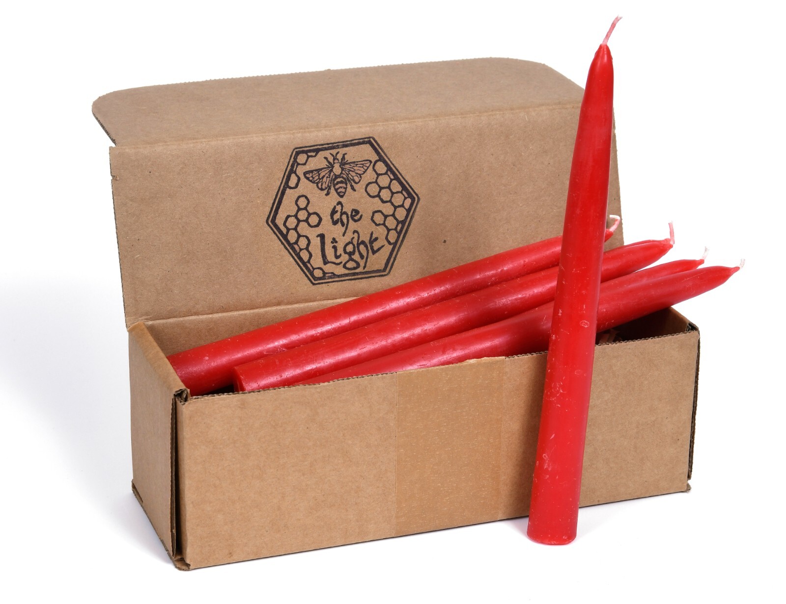 100% Pure Beeswax Taper Candles Dipped Style Unscented Choose Your Color & Size