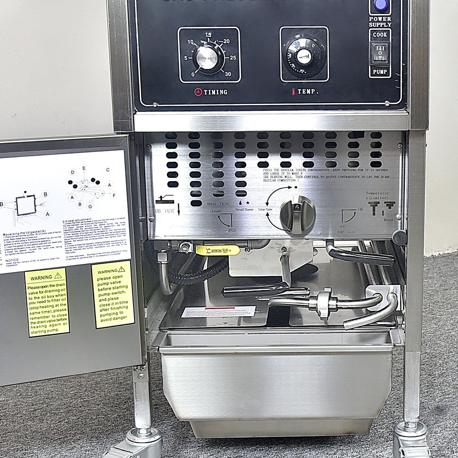 Kolice Commercial 25L Pressure Fryer Natrual Gas Deep Fryer with Oil Filtration