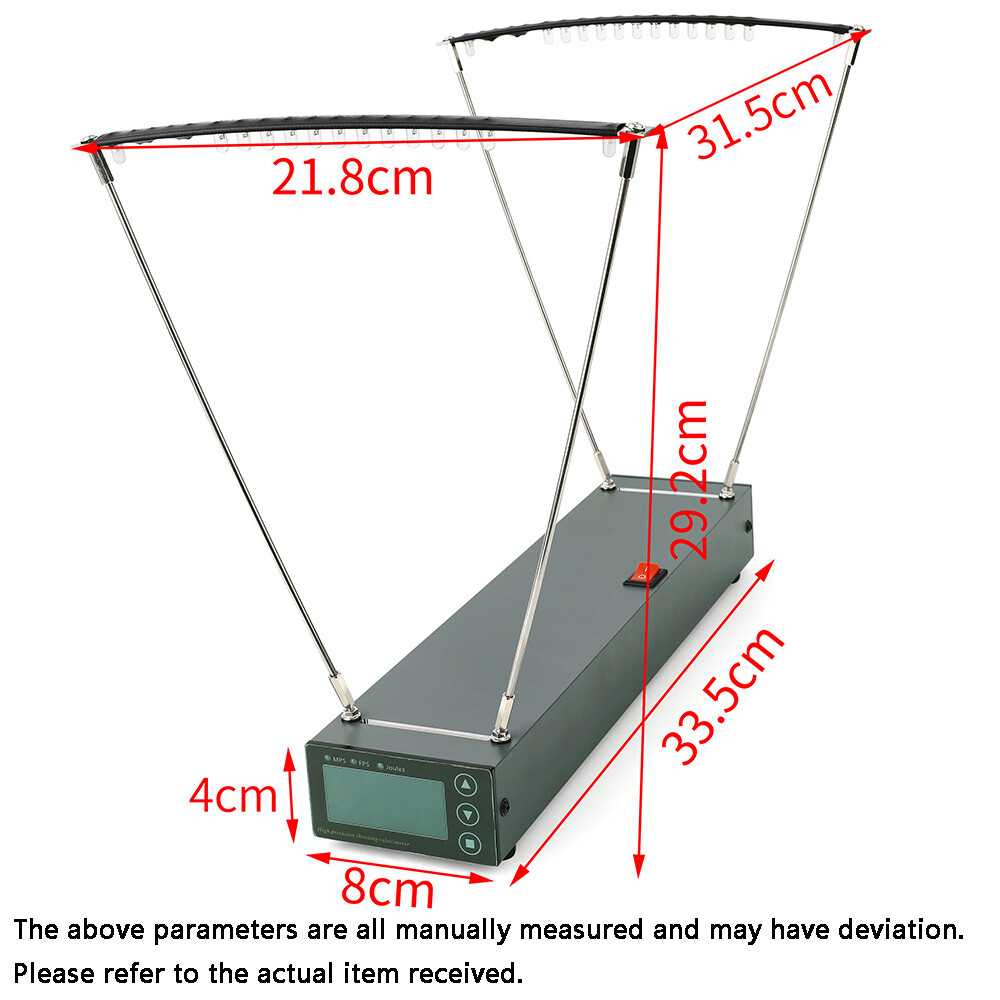 Shooting Chronograph Ballistic Precision Arrow Bow Velocity Speed Velocimeter