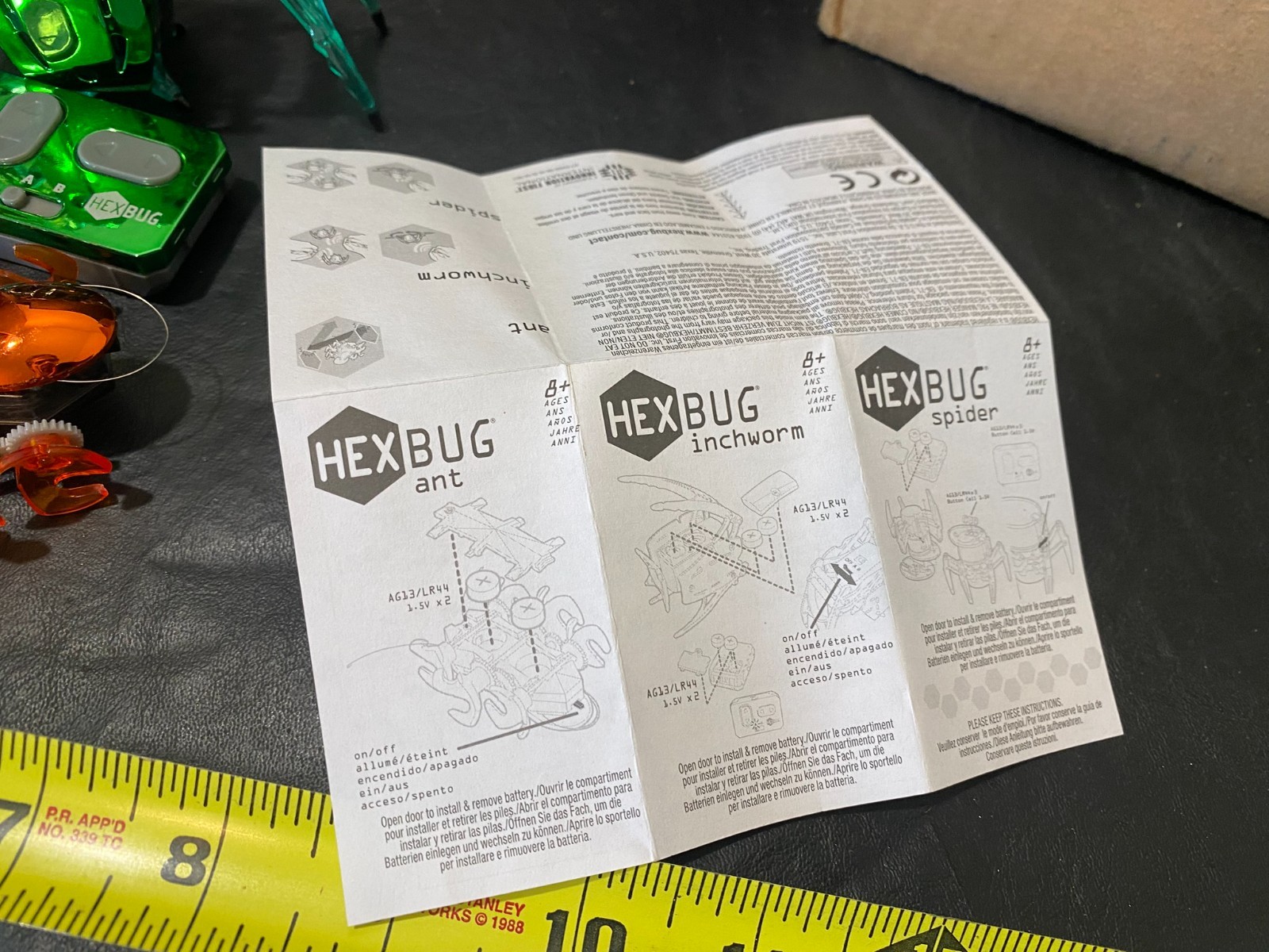 hexbug ant inchworm spider remote hex bug pre-owned